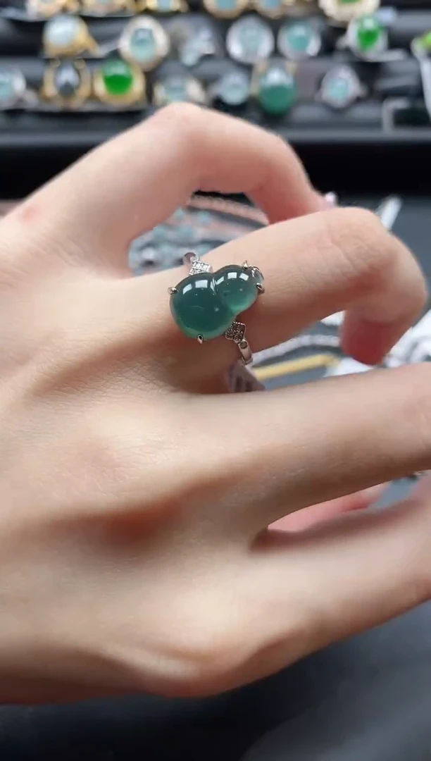 【闪购商品】翡翠戒指银S925镶嵌11111