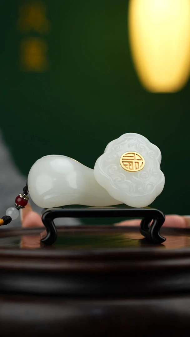 玉【福禄如意】天然玉石手把件