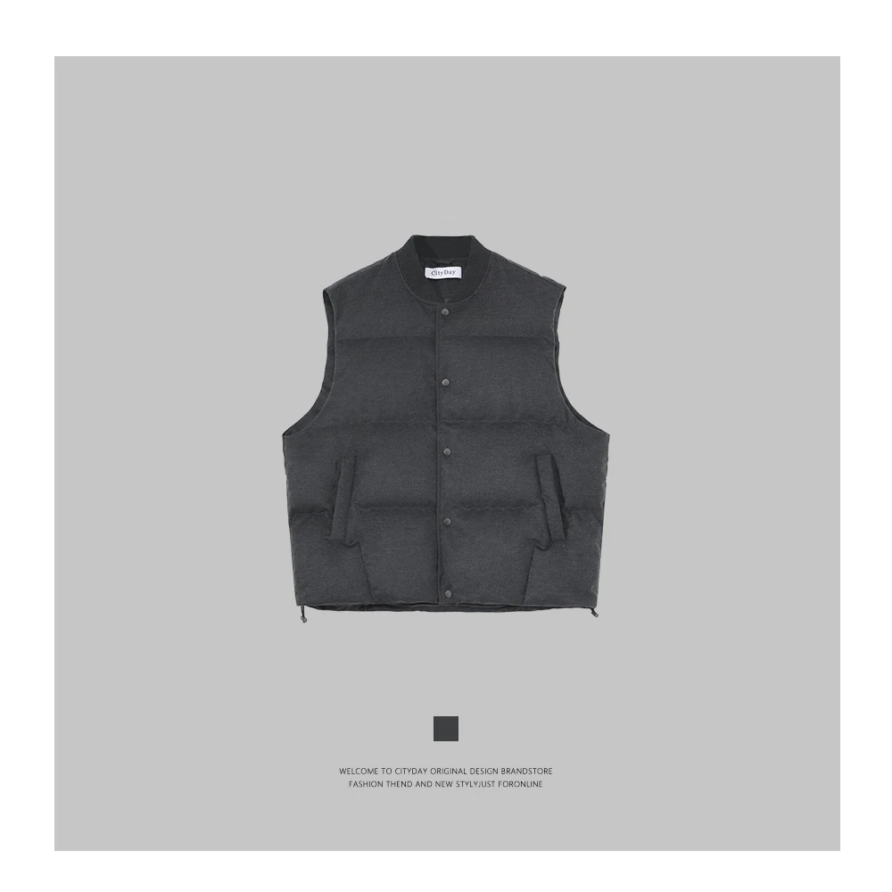 CityDay【楠哥】 原创高定 美丽诺羊毛复古羽绒马甲  7673