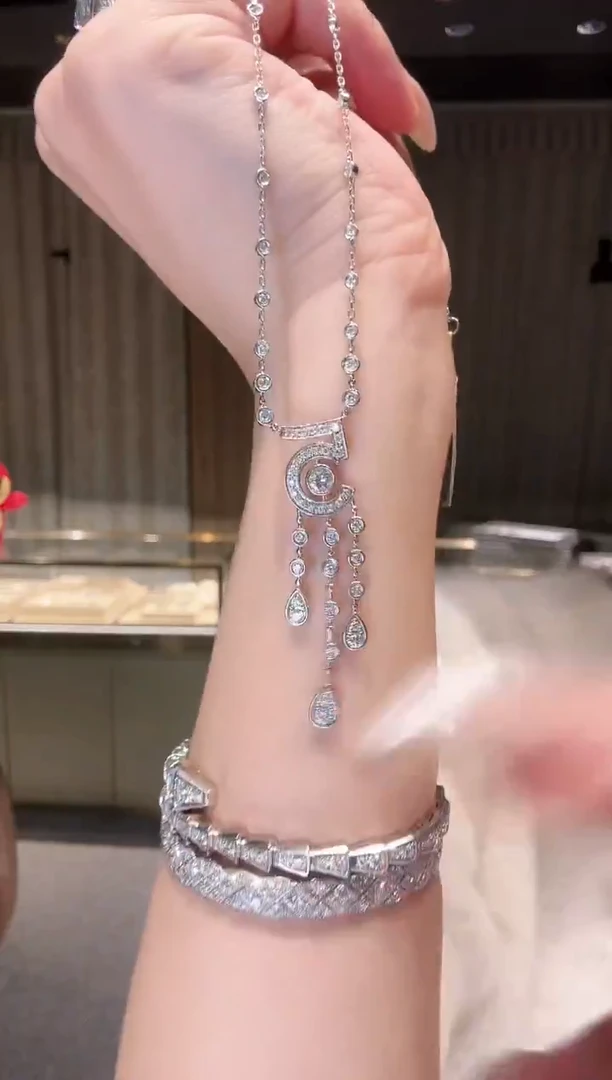 铂Pt950镶嵌项链钻石AY0457-PT-45