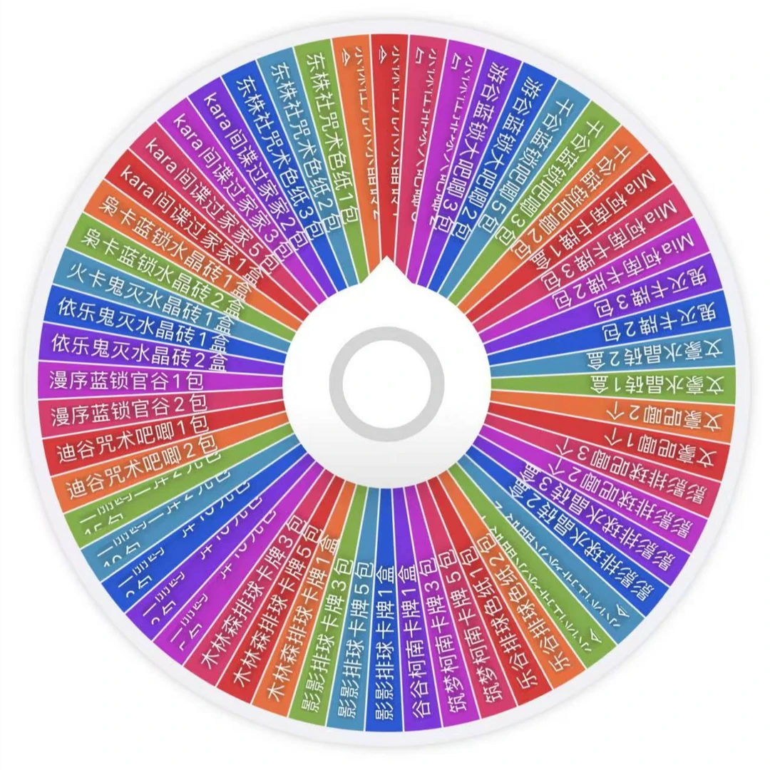 多IP乱斗亏本大转盘-排球 蓝锁 鬼灭 文野 咒术周边卡牌盲盒