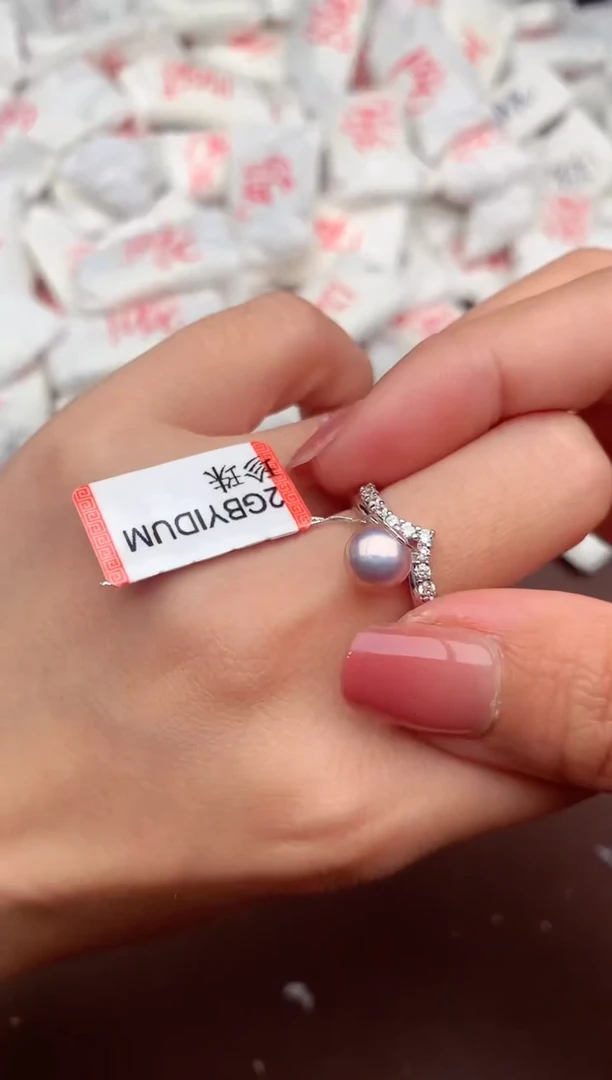 【闪购商品】淡水珍珠戒指银S925镶嵌一