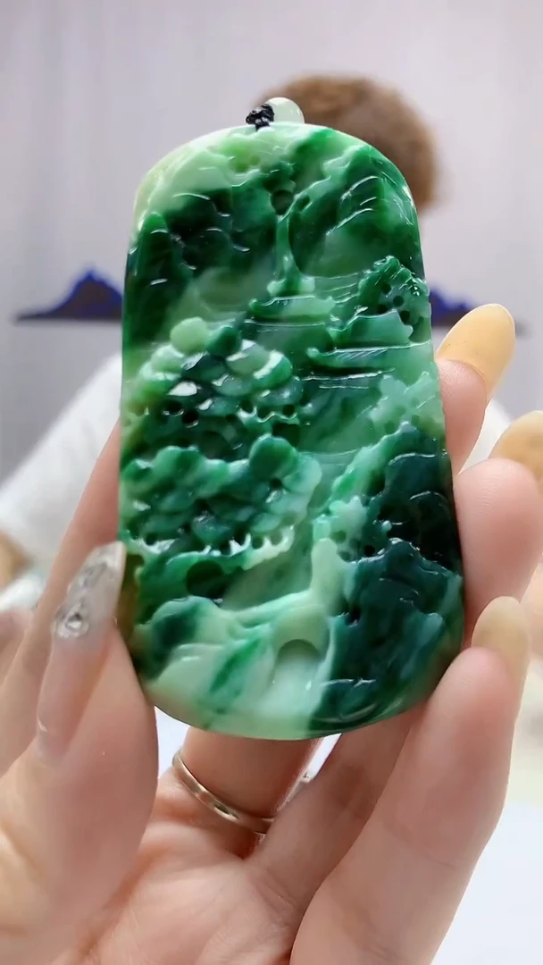 定制翡翠未镶嵌4868DD-毛货挂件40