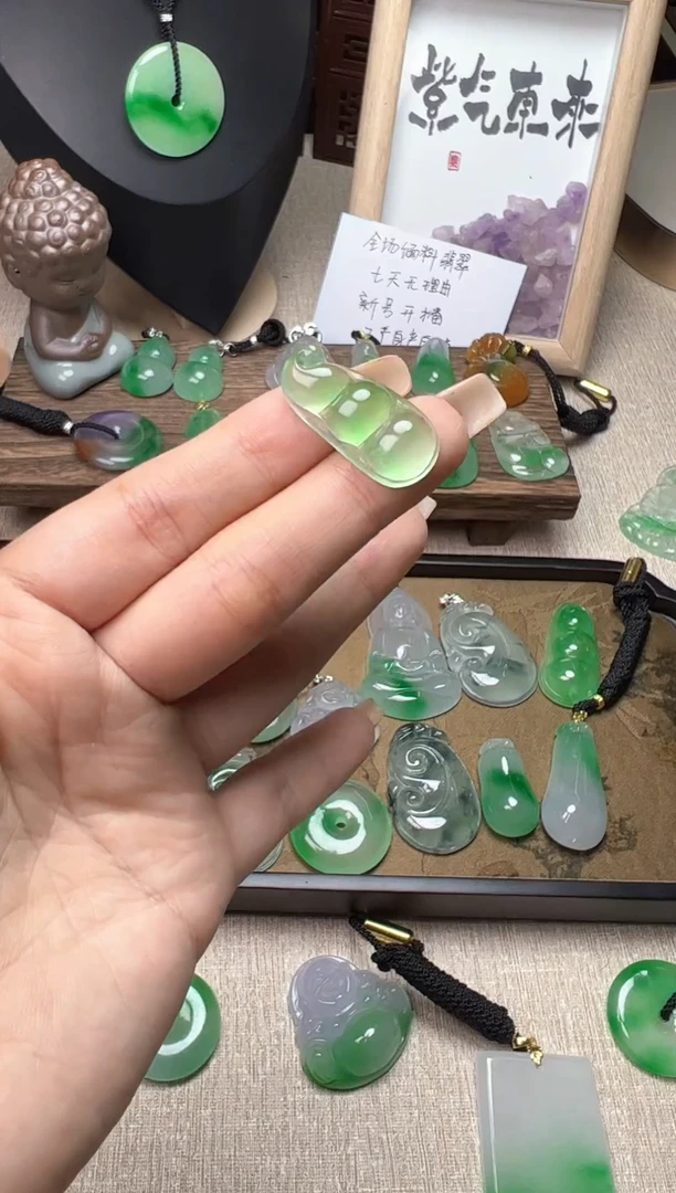 颈饰未镶嵌翡翠所见即所得，一图一物