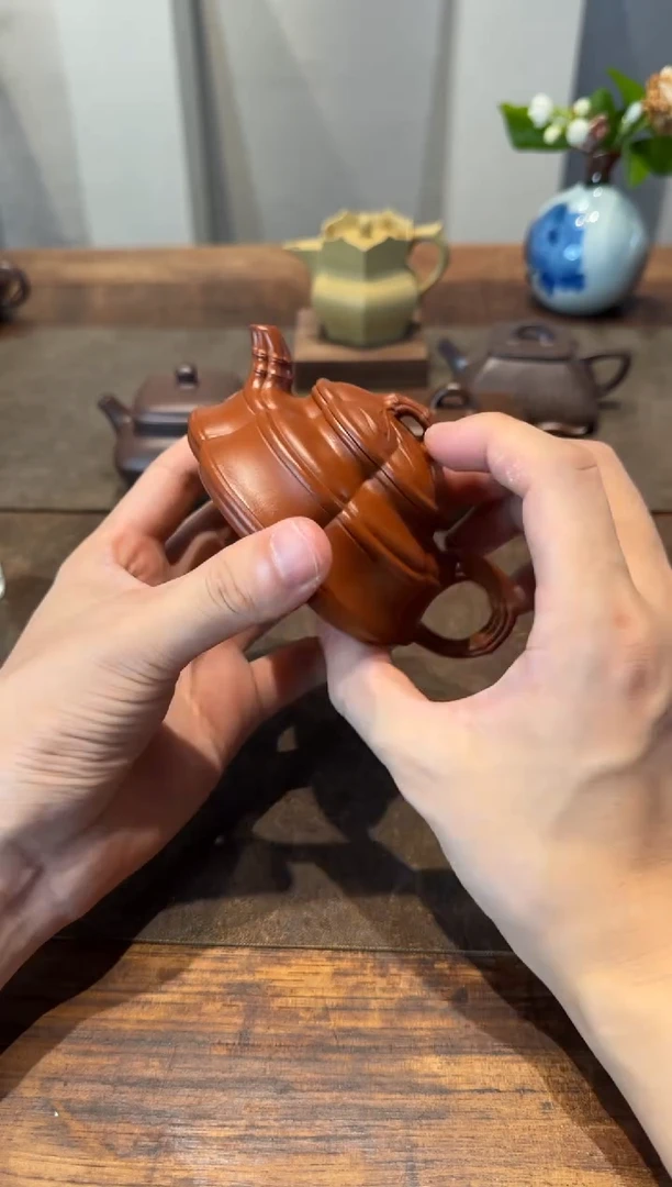 茶壶紫砂a****3海棠竹鼎 扁