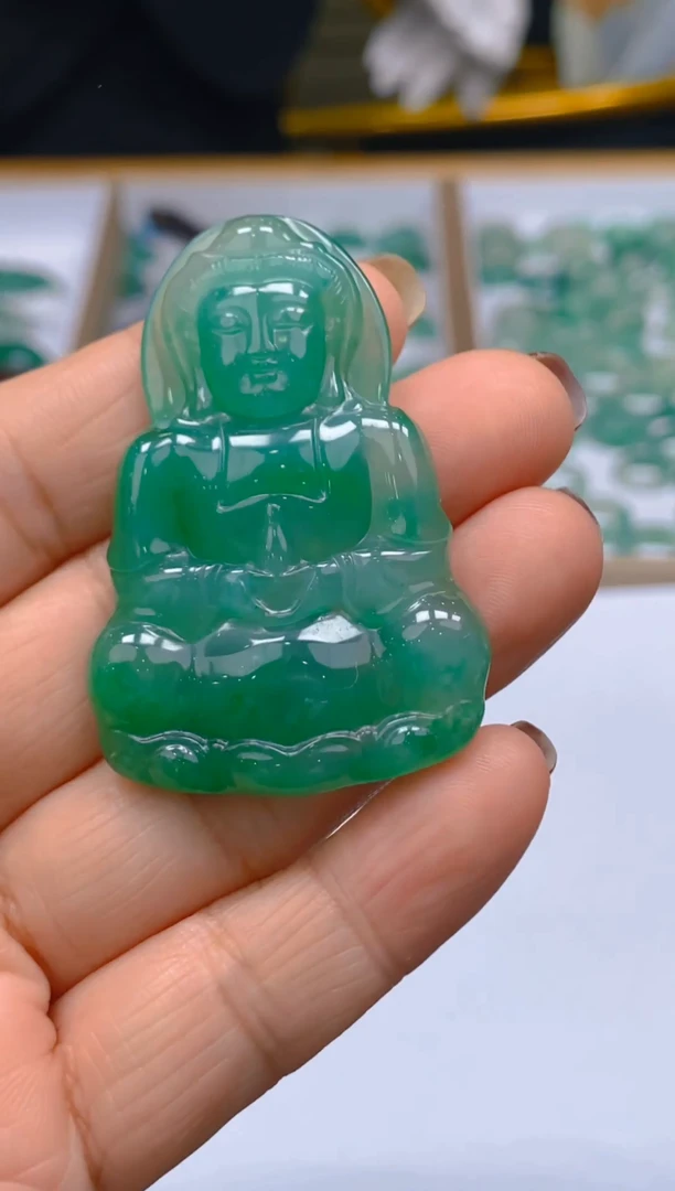 【闪购商品】石英质玉颈饰未镶嵌冰美人非洲翠A货冰种015