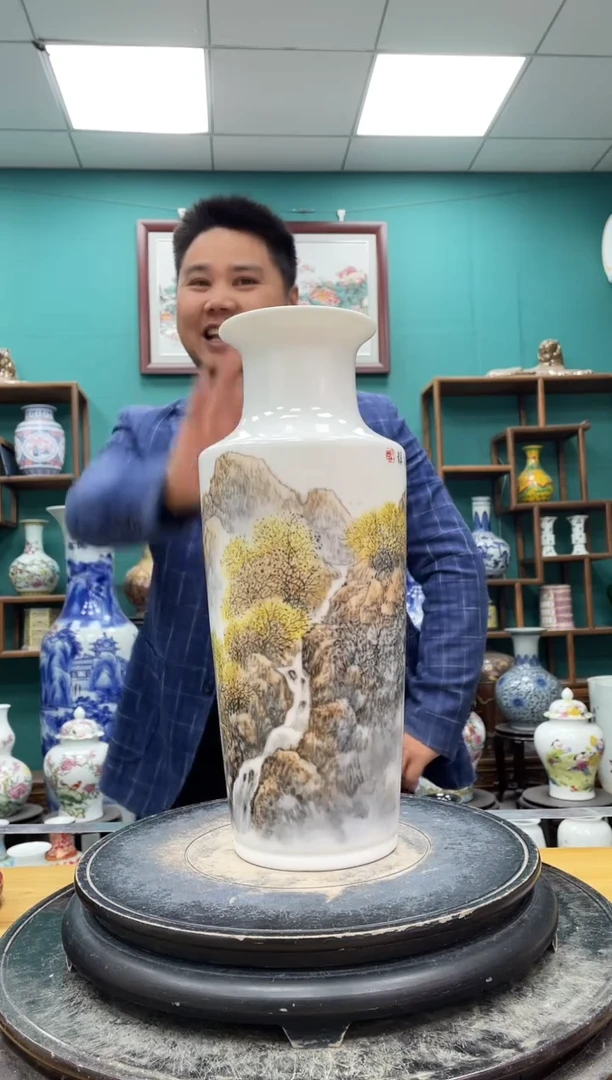 摆件303山水陶瓷摆件