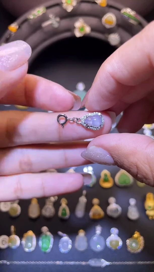 吊坠(不含链)银S925镶嵌翡翠1