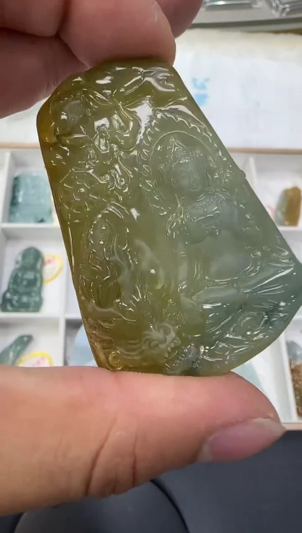 翡翠挂件未镶嵌天然翡翠A货孤品一件