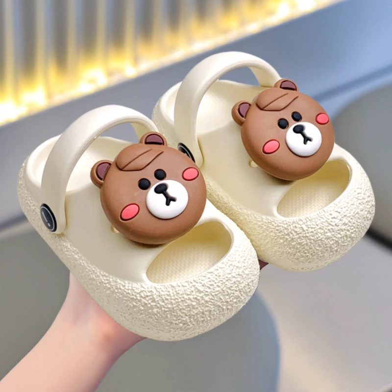 男童凉鞋防滑室内居家外穿沙滩软底包头拖鞋洞洞鞋宝宝女孩夏季