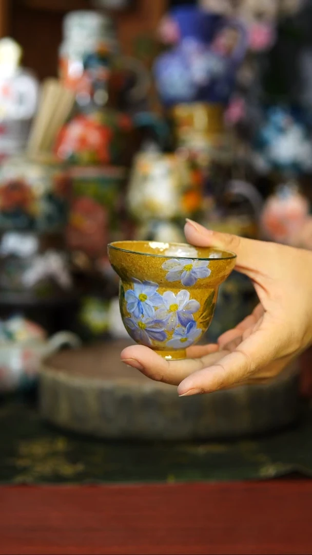 花瓶/杯子/碗31景德镇手工高温釉下彩