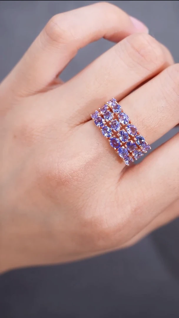 手饰银S925镶嵌坦桑石手饰