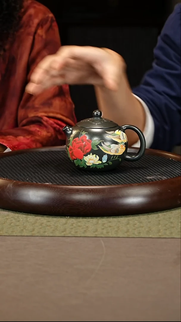 茶壶紫砂28 杨建英 绿泥柴烧 如意西施360cc