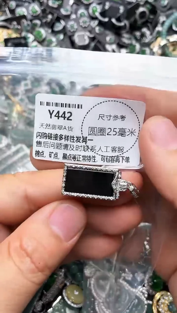 翡翠未镶嵌颈饰Y442吊坠