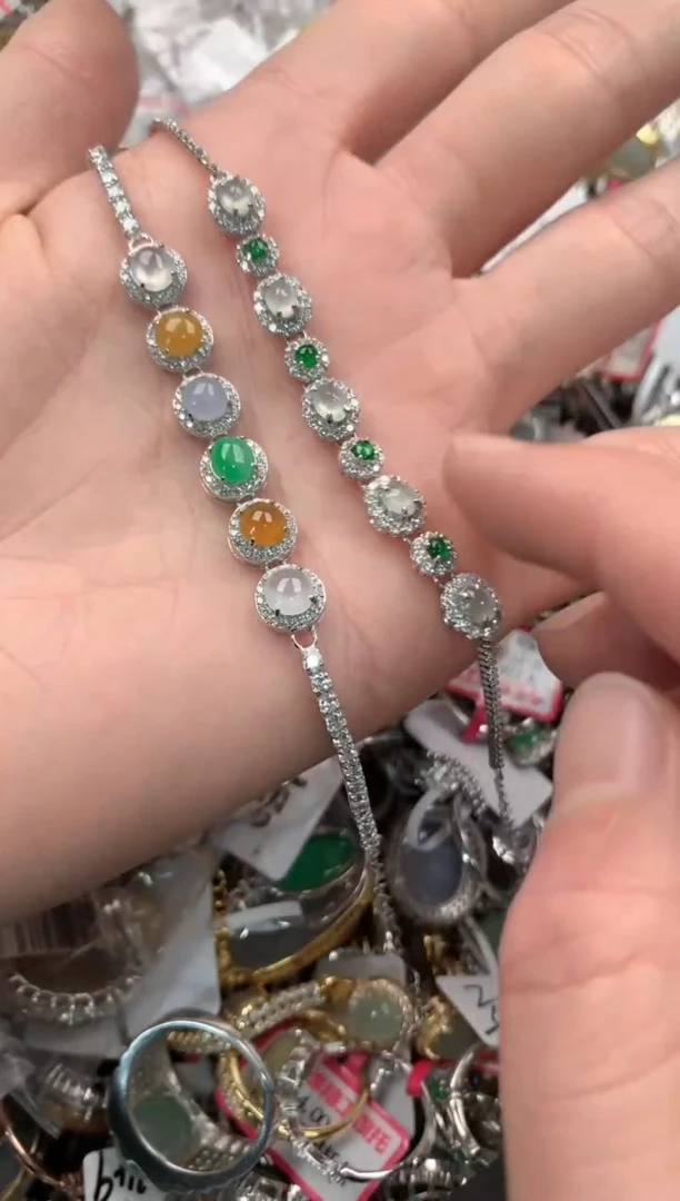 银S925镶嵌戒指翡翠10   4