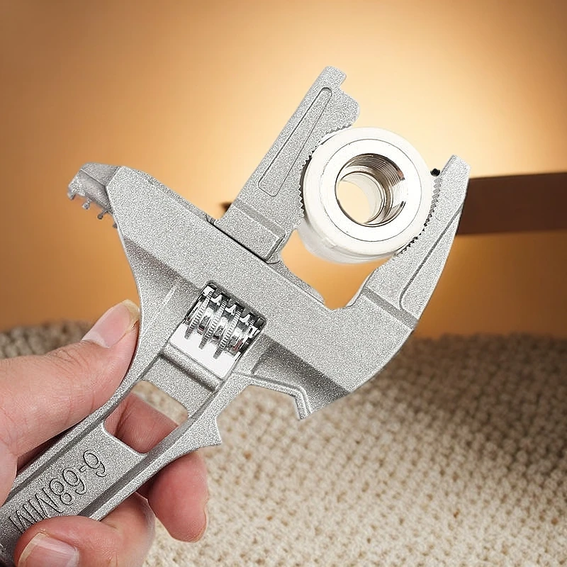 德国进口大口扳手大口径活动扳手卫浴迷你短柄多用管活多功能扳手