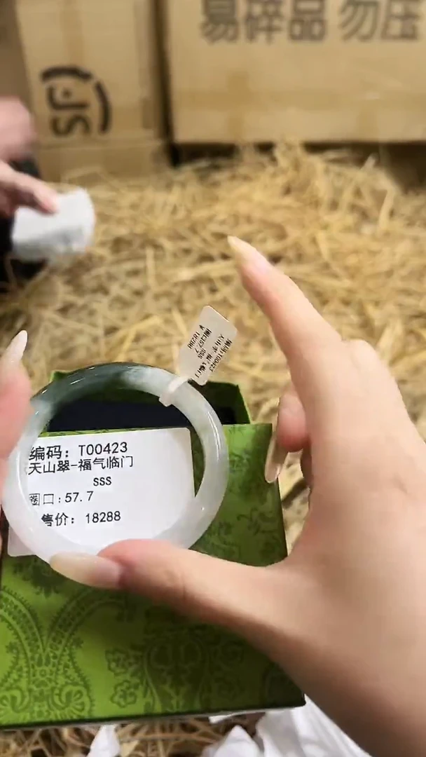 未镶嵌手镯（开口镯）石英质玉T00423