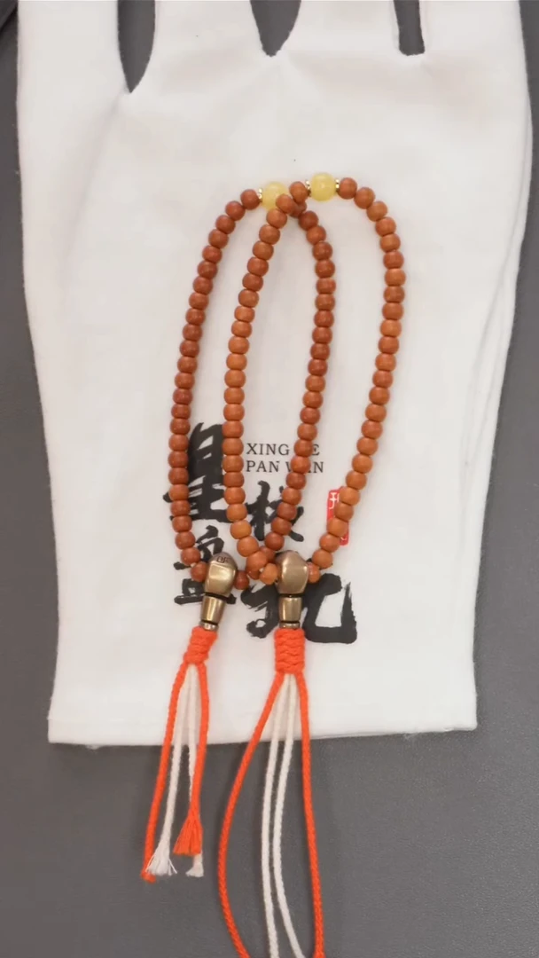 橄榄核把件星芒｛福利款｝5.0mm左右老挝红核微三花印记手持