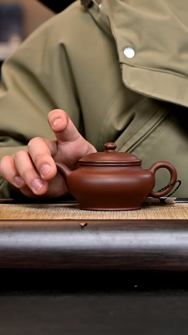 【闪购商品】紫砂茶壶Ah4122 虚扁 红紫泥