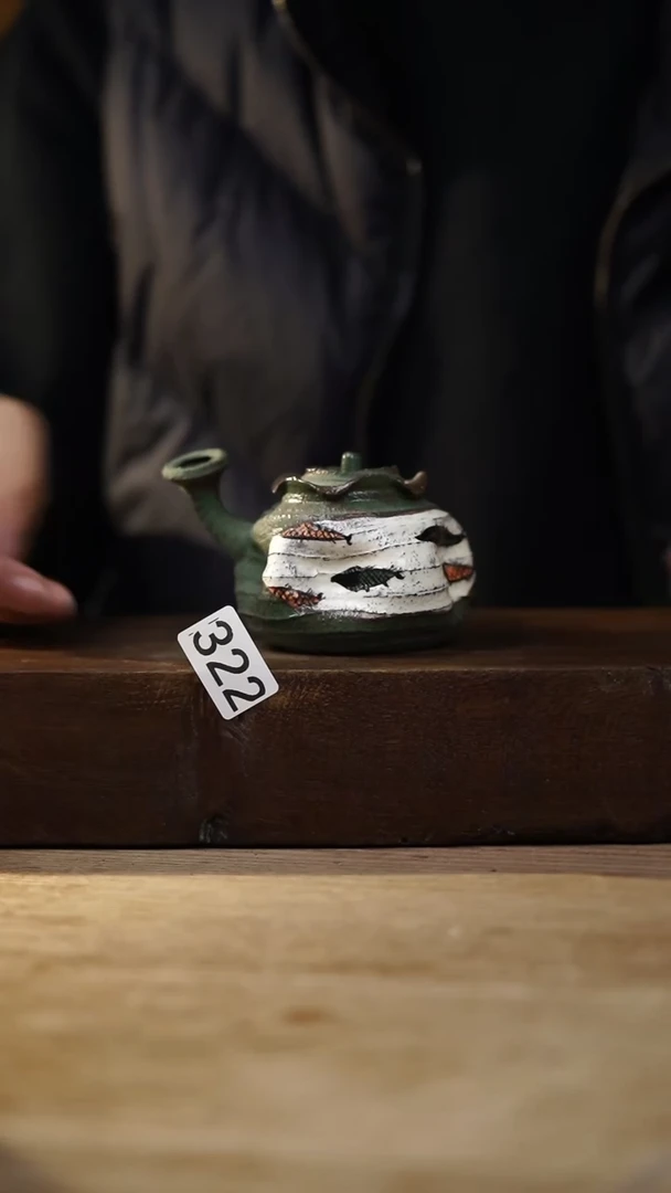 瓷片设计师手作！！！落单福利系列！！侧把壶