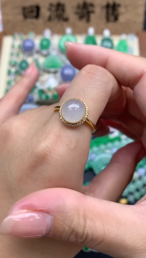 【闪购商品】翡翠戒指18K金镶嵌175-中国好珍宝