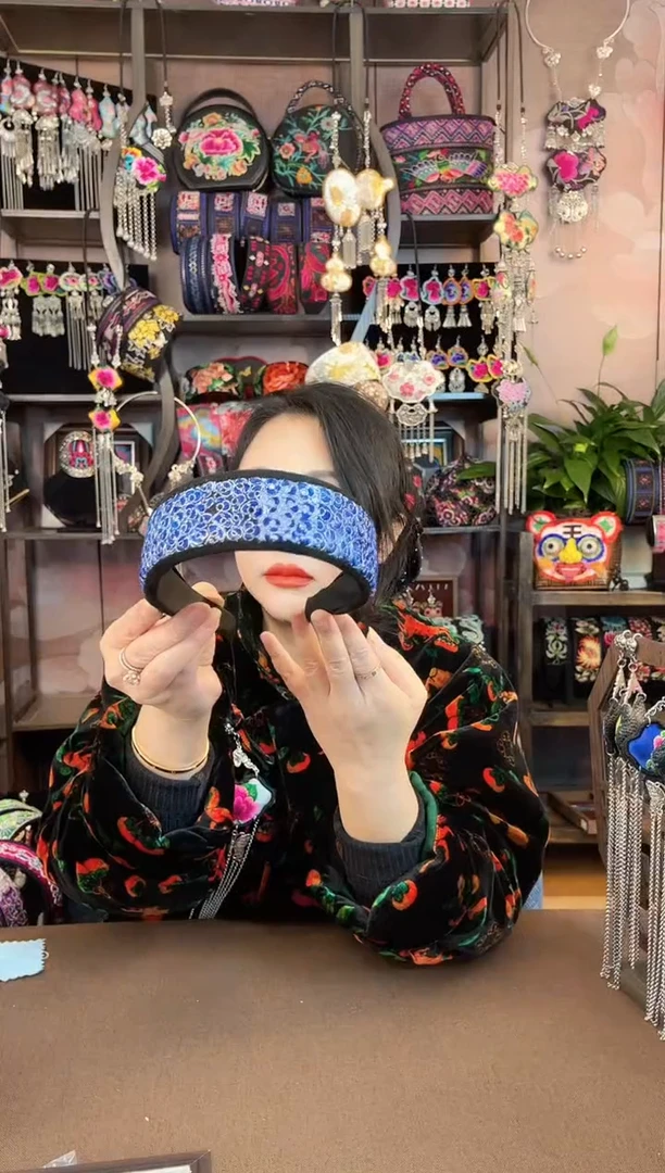 织绣 民族风手工非遗老绣饰品 发箍549