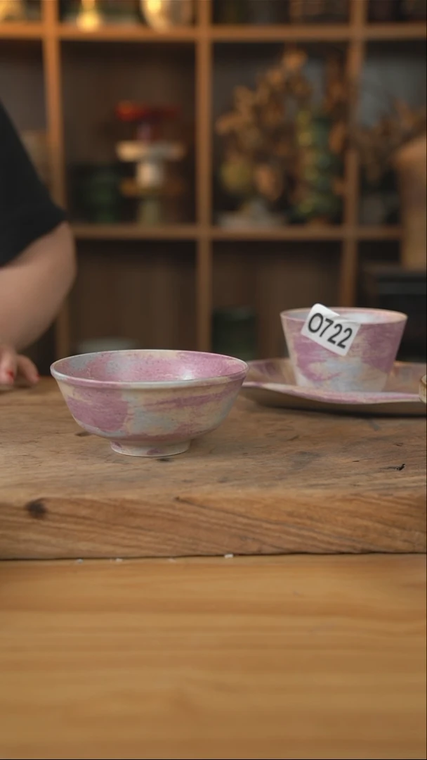 6690紫色系列的5英寸圆口米饭碗1个