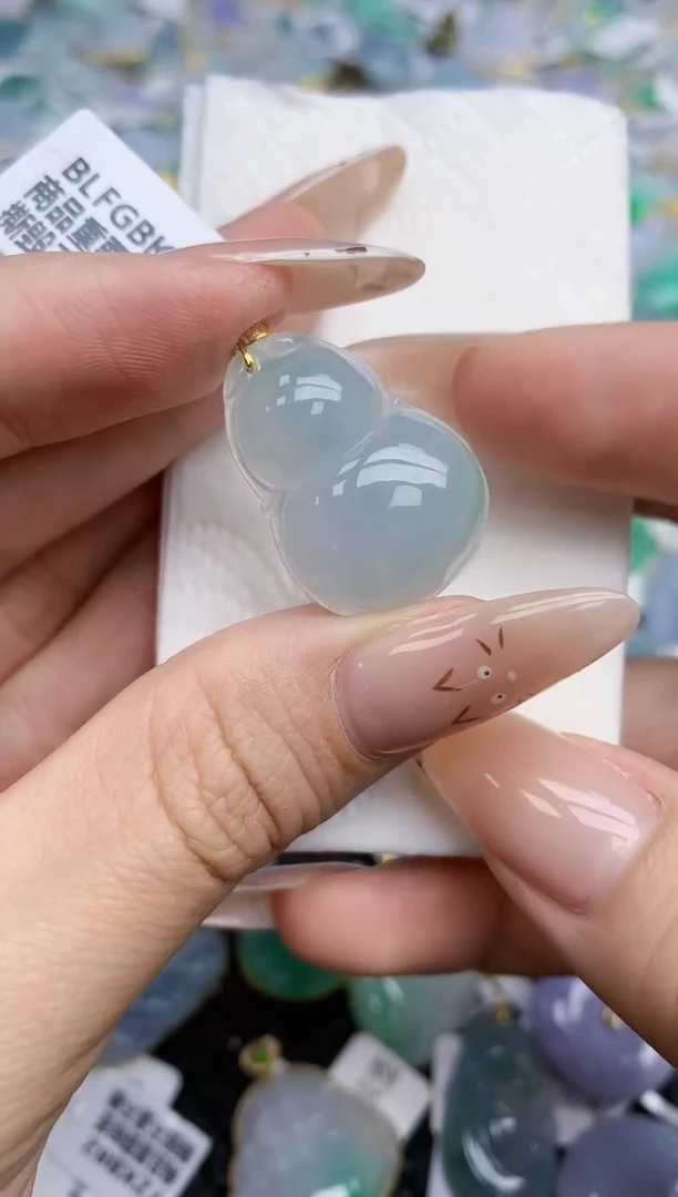 翡翠18K金镶嵌颈饰229   天然翡翠A货