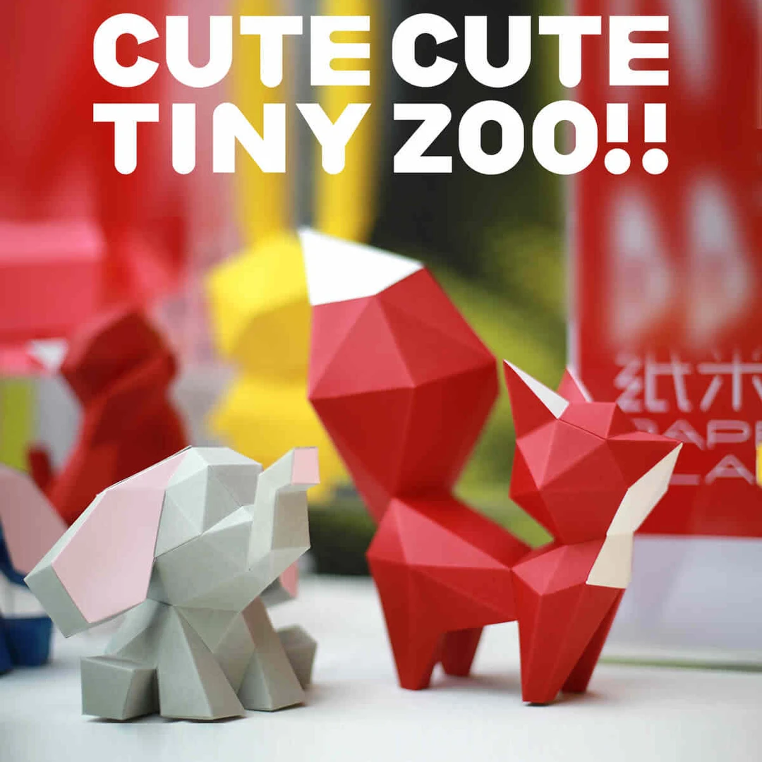 纸米星球猫咪狐狸可爱模型摆件艺术百变动物治愈解压diy