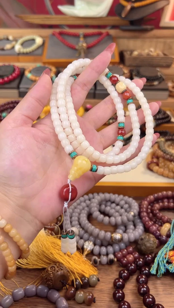 【闪购商品】菩提根/象牙果手串精工白菩提108颗6*7mm