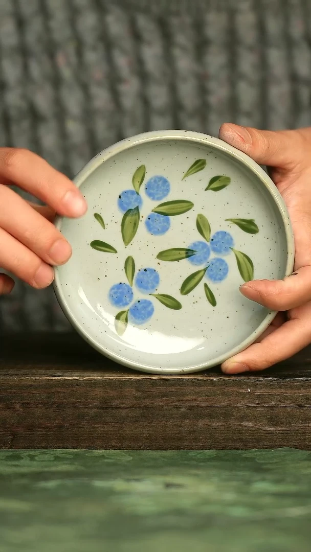 青诗集手工手绘瓷器