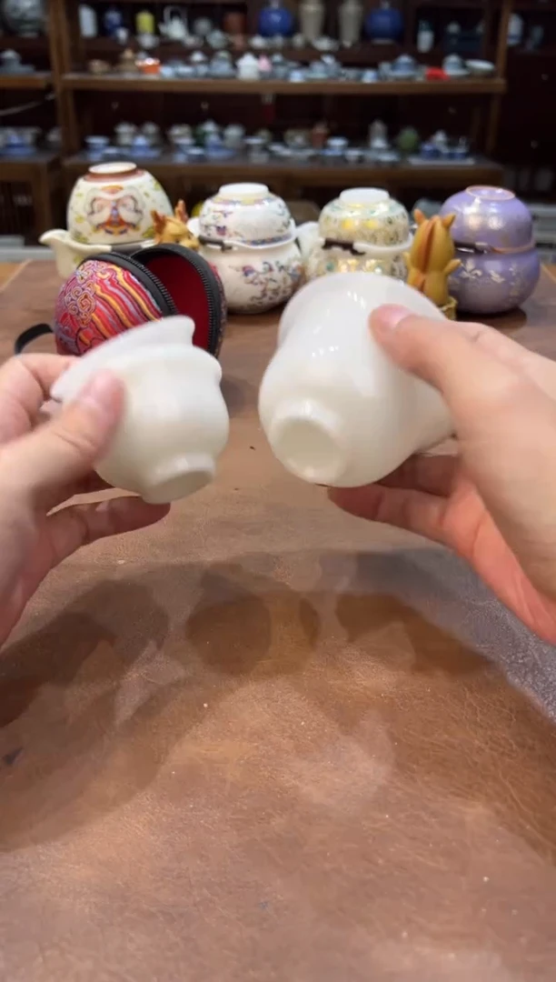 真的很便宜超好看会开片的旅行茶具