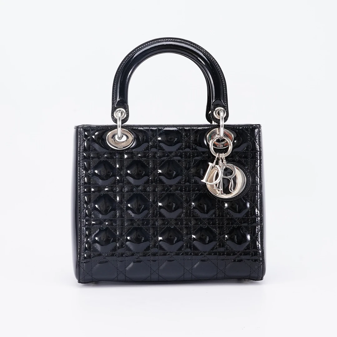 95新 DIOR/迪奥 【总仓一口价】戴妃五格包黑银/BG22007405