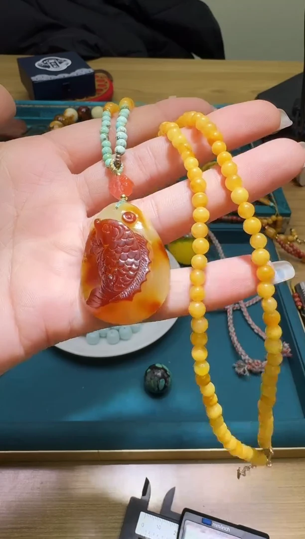 琥珀颈饰未镶嵌多样性发一件 731