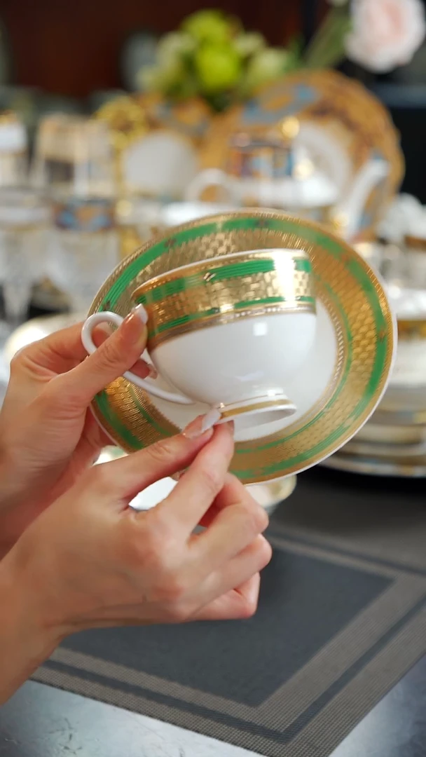 瓷片咖啡杯碟1套