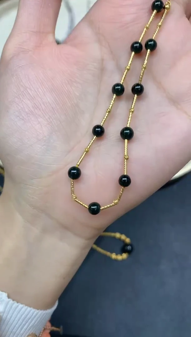 套链18K金镶嵌翡翠套链A22|2980