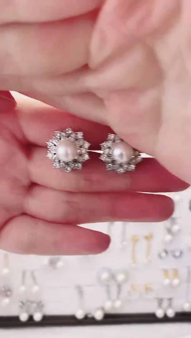 合金耳饰淡水珍珠27