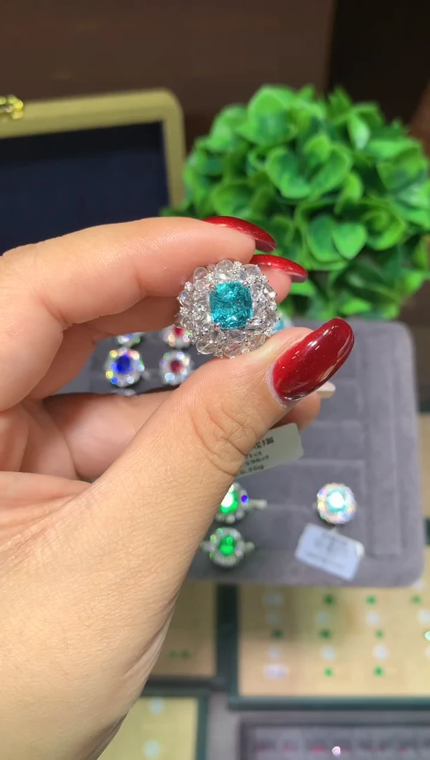 18K金镶嵌戒指碧玺3.21ct