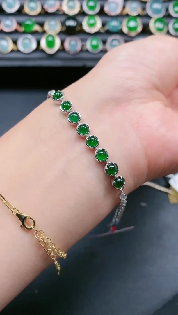 翡翠戒指银S925镶嵌1111111