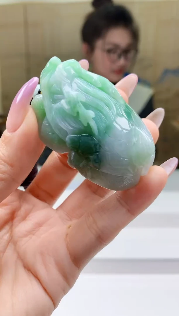 【闪购商品】定制翡翠未镶嵌5156ty-毛货挂件124