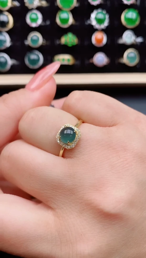 【闪购商品】翡翠戒指银S925镶嵌50805
