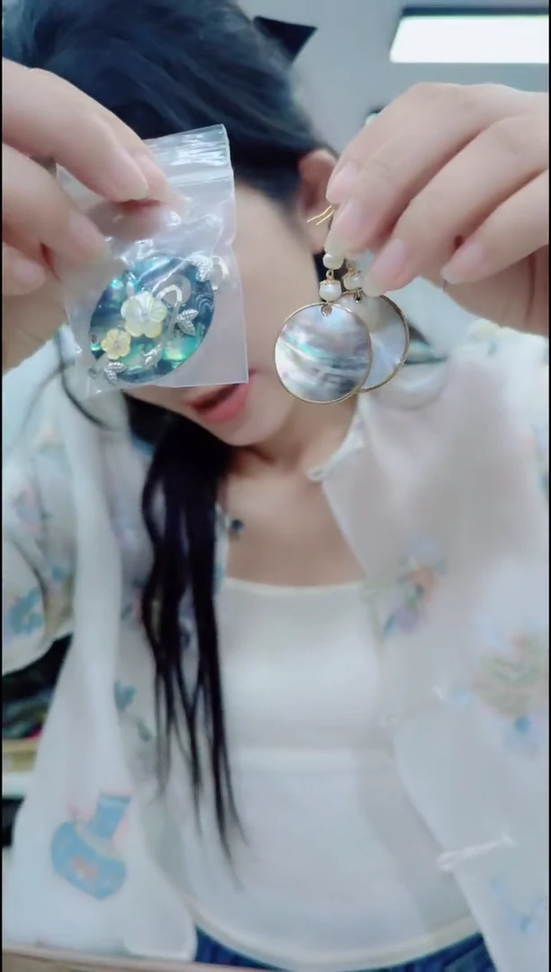 合金拼合珍珠（马贝珠）颈饰07104一套