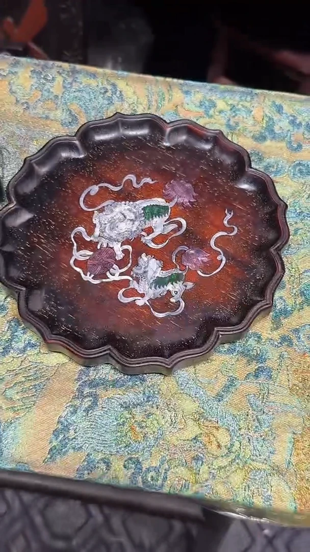 贡木紫檀狮子盘11111111111111