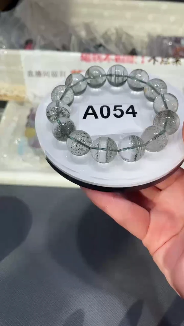 未镶嵌手链水晶A054绿幽灵满天星 15