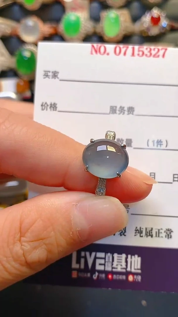 银S925镶嵌翡翠耳饰天然