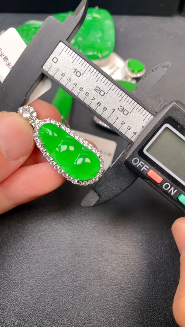 吊坠(不含链)银S925镶嵌翡翠吊坠