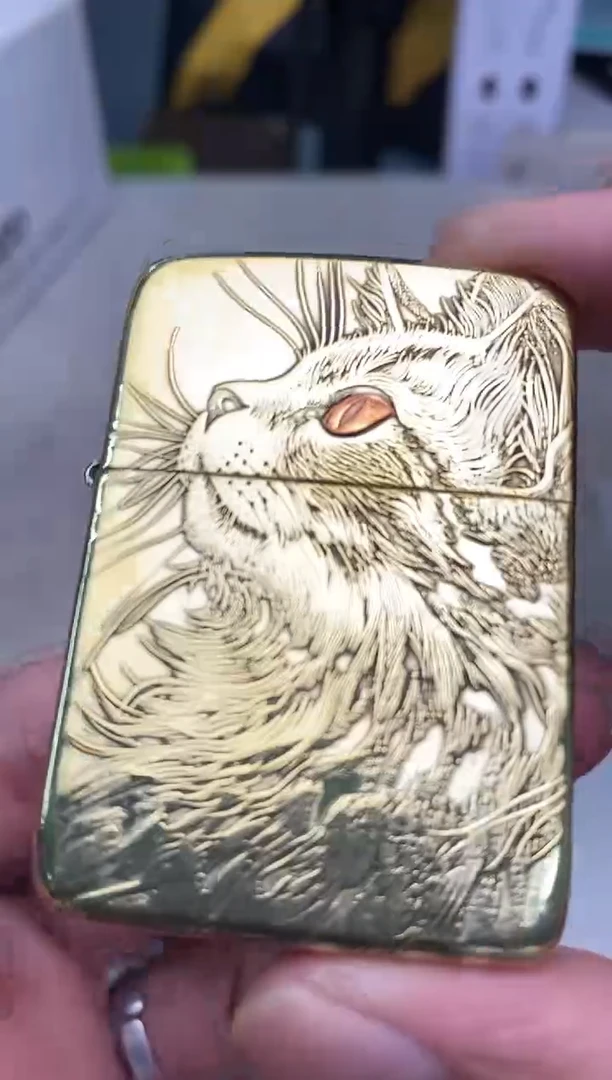 铁小*zippo1941黄铜仰望猫