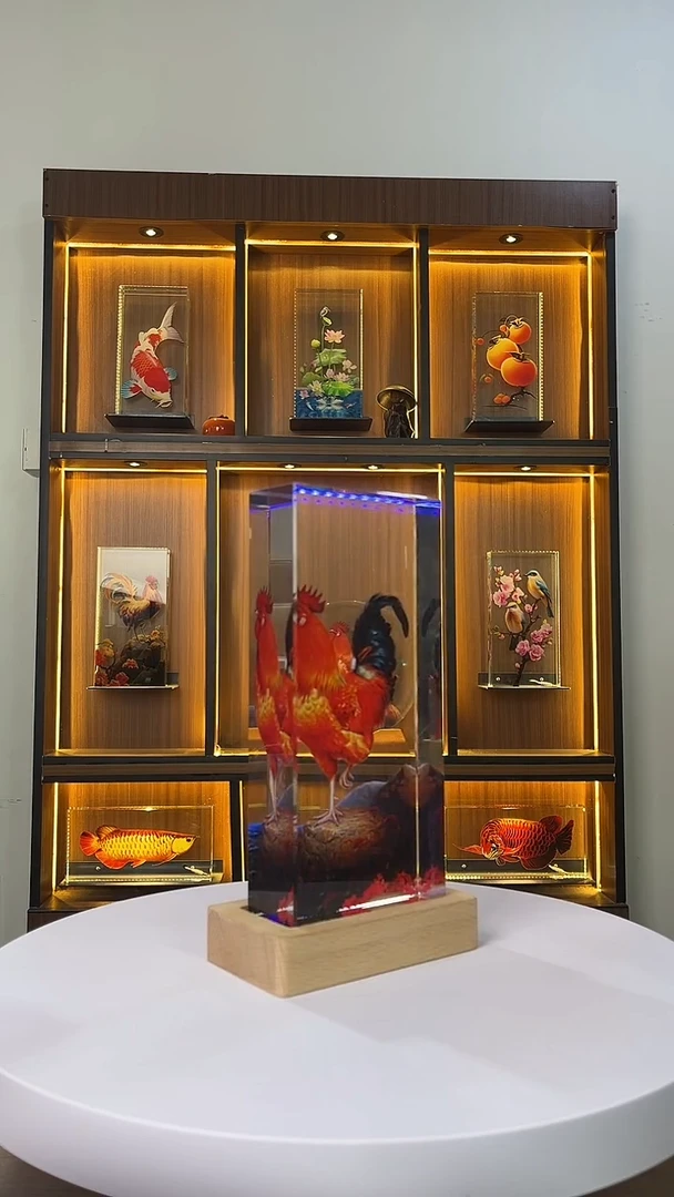 人造水晶深**人24/11/5公鸡+底座