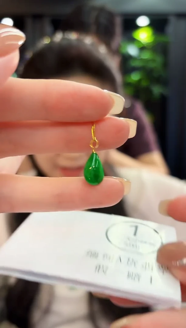 吊坠(不含链)18K金镶嵌翡翠 缅料A货/支持复检/一件