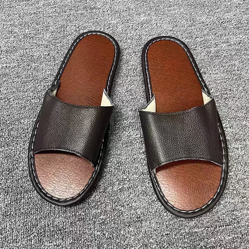 真皮牛皮凉拖鞋清凉防滑凉拖软底